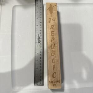 1st Republic Brewing Wood Beer Tap Handle Vermont